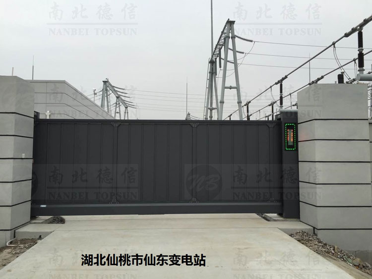 湖北仙桃市仙東變電站808LP智能無軌懸浮門案例
